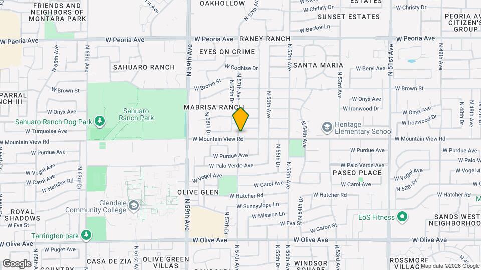 5654 W Mountain View Rd Map and Location Details
