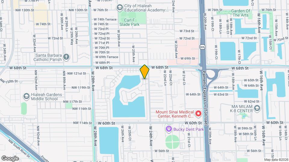 6580 W 24th Ct Map and Location Details