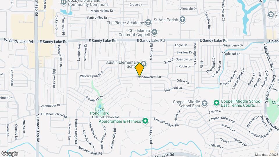 553 Shadowcrest Ln Map and Location Details