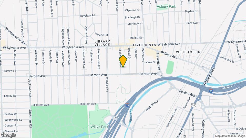 3822 Lockwood Ave Map and Location Details