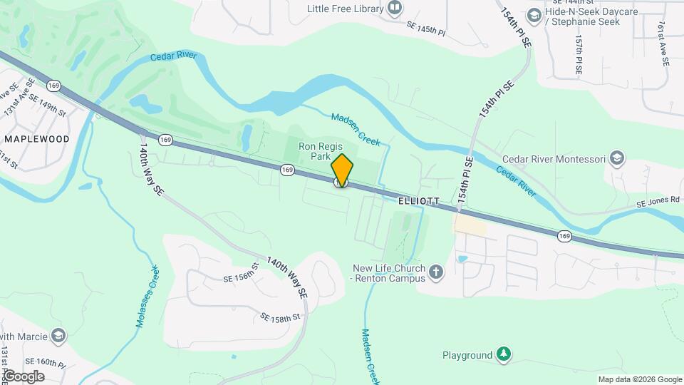 Beautiful Renton Home with A/C Available from now to 5/4/26 Mapa y Detalles de la Ubicación