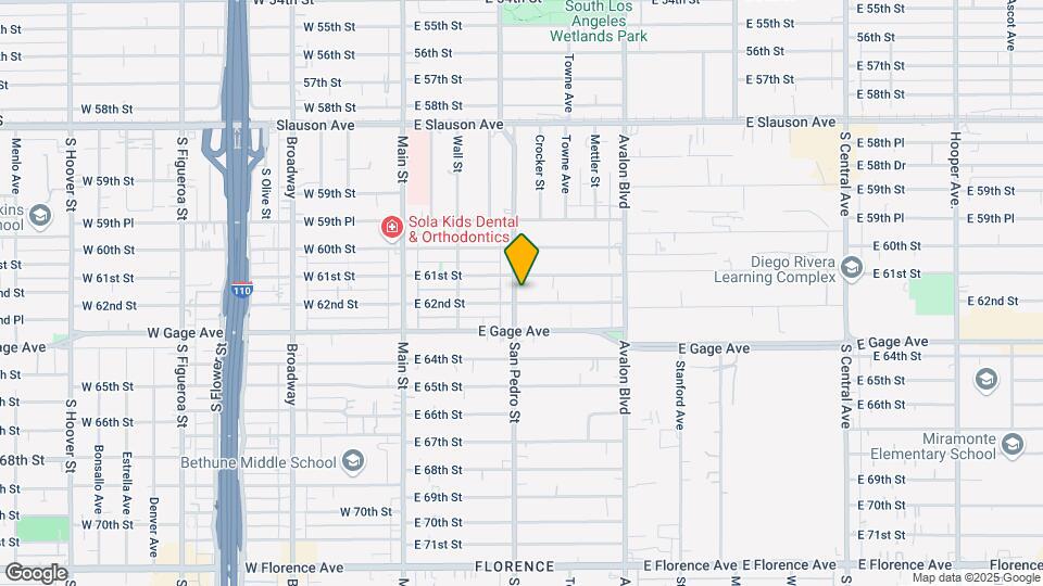 6112 S San Pedro St Mapa y Detalles de la Ubicación