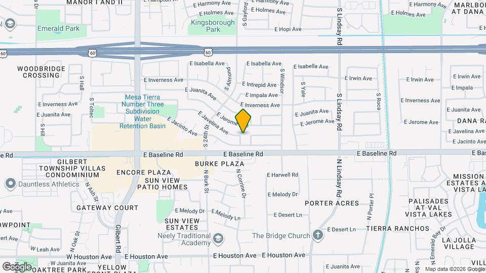 2454 E Javelina Ave Map and Location Details