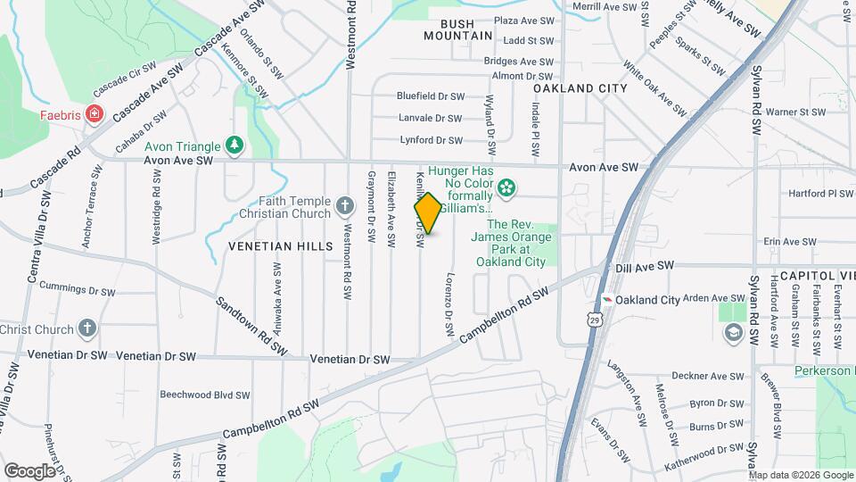 1310 Kenilworth Dr SW Mapa y Detalles de la Ubicación