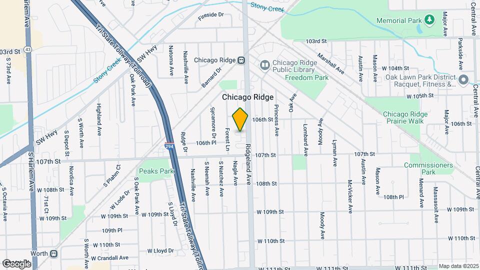 10620 Ridgeland Ave Map and Location Details