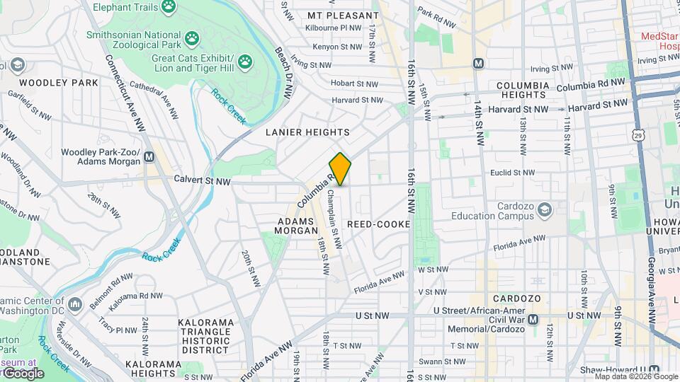 1752 Euclid St NW Map and Location Details