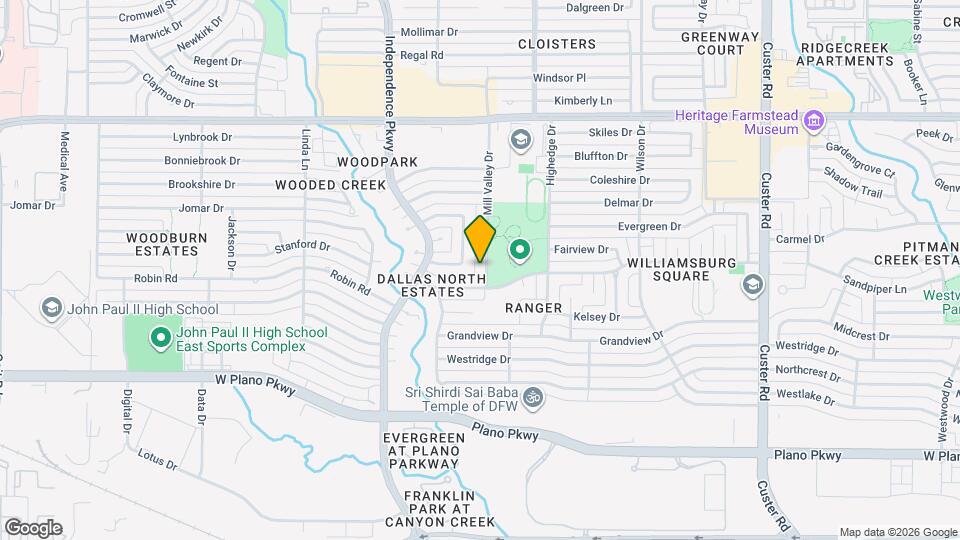 1107 Mill Valley Dr Map and Location Details