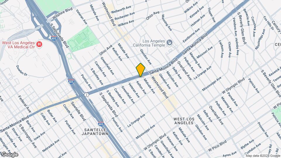 10908 SM Blvd, prime Westwood, near transit Mapa y Detalles de la Ubicación