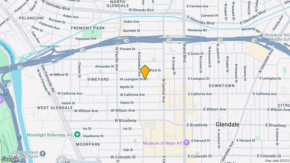 360 W Lexington Dr Map and Location Details