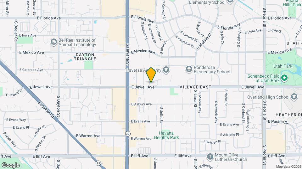 2220 S Ironton St Map and Location Details