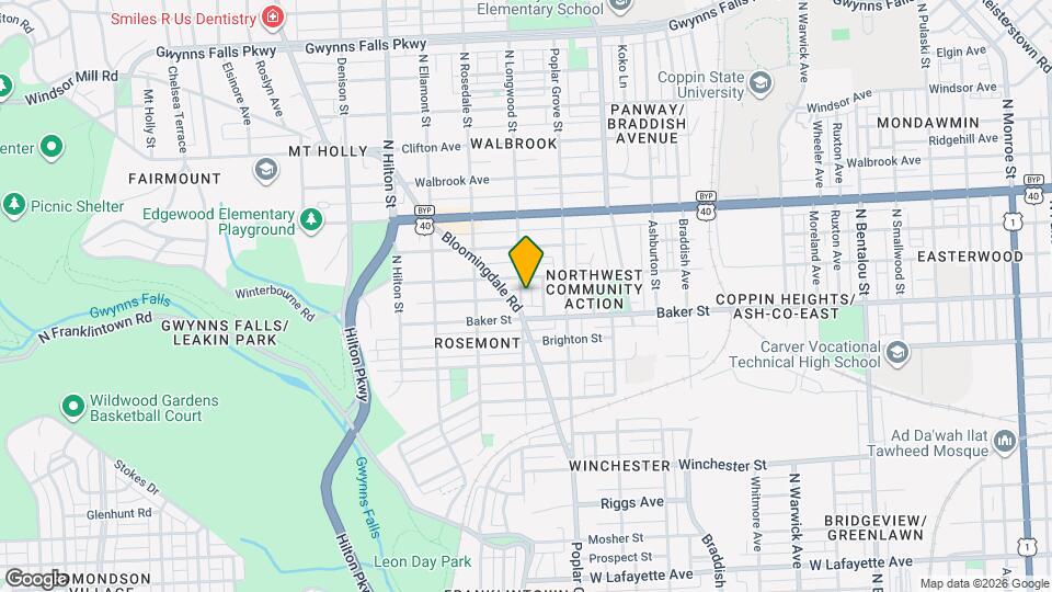 1613 N Longwood St Map and Location Details