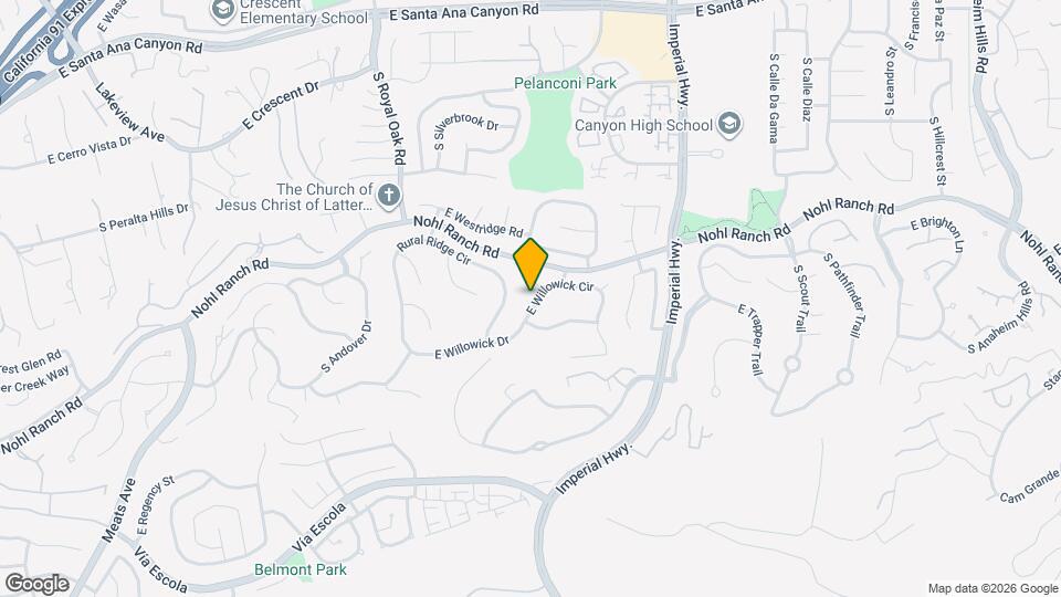 5415 E Willowick Cir Mapa y Detalles de la Ubicación