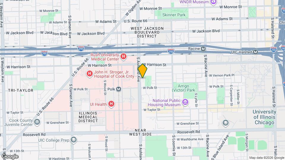 711 S Ashland Ave, Unit A Map and Location Details