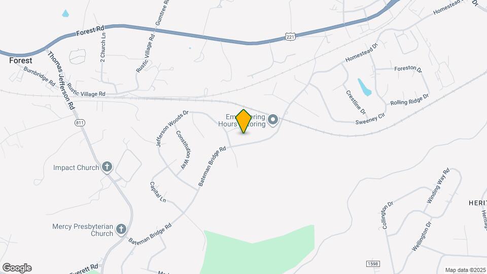 1707 Bateman Bridge Rd Map and Location Details