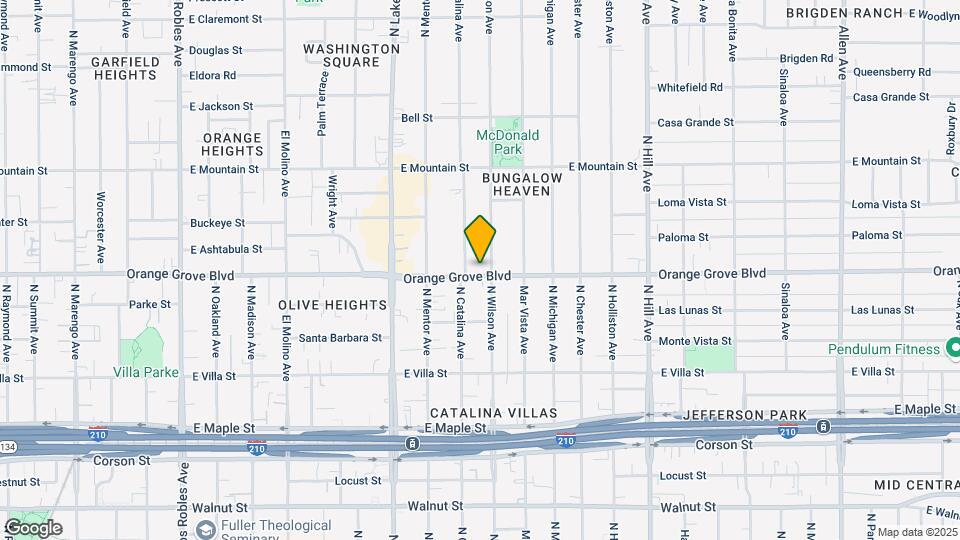 1053 E Orange Grove Blvd Map and Location Details