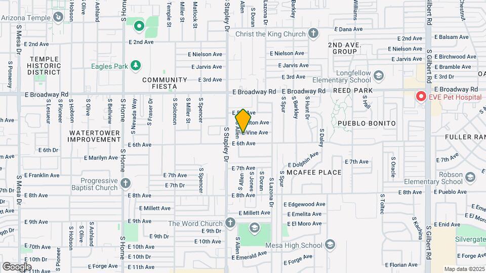 1237 E Vine Ave Map and Location Details