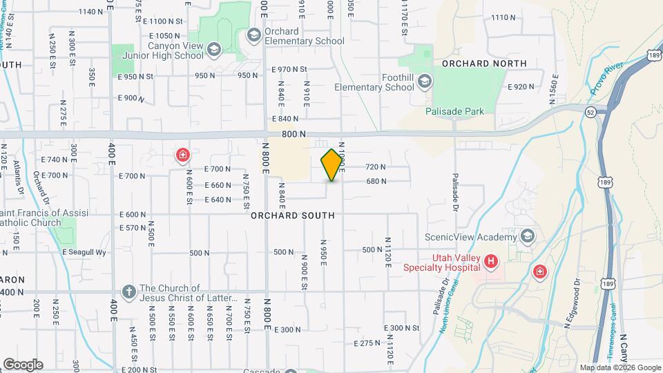 664 N 960 E Map and Location Details