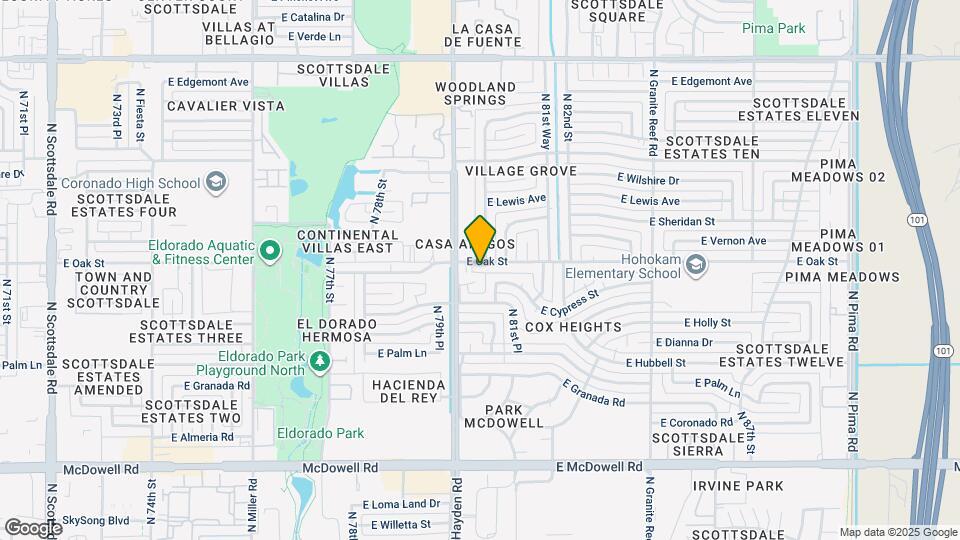 8021 E Oak St Map and Location Details