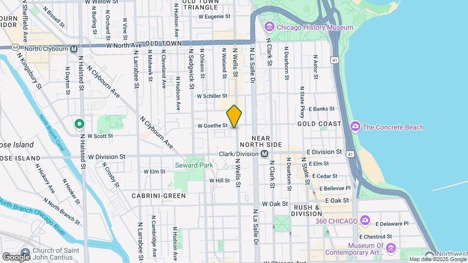 1248 N Wells St, Unit #2 Map and Location Details