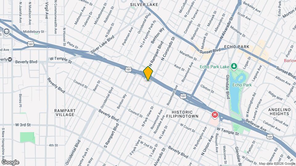 421 1/2 N Coronado St Map and Location Details