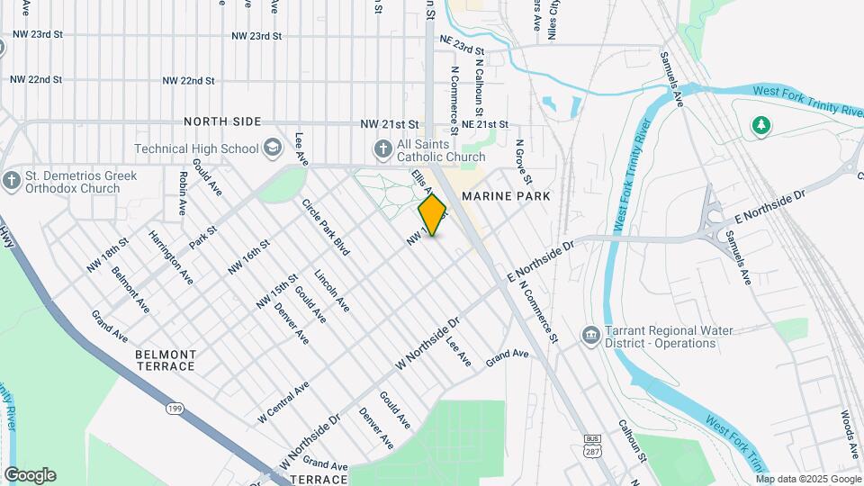 1415 N Houston St Map and Location Details