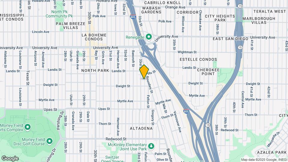 3627-3629 33rd St Map and Location Details