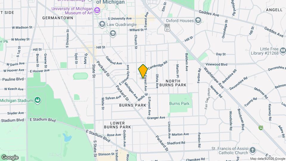1114 S Forest Ave Map and Location Details