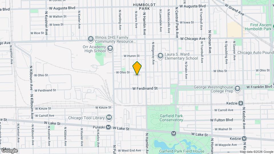 542-1542 N Avers Ave Mapa y Detalles de la Ubicación