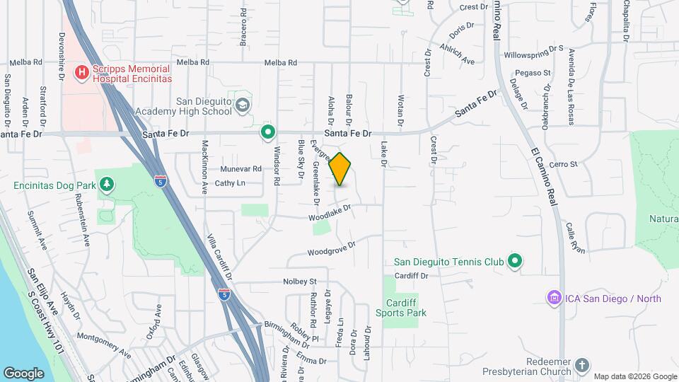 1331 Evergreen Dr Map and Location Details