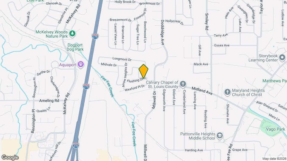 11814 Flushing Dr Map and Location Details