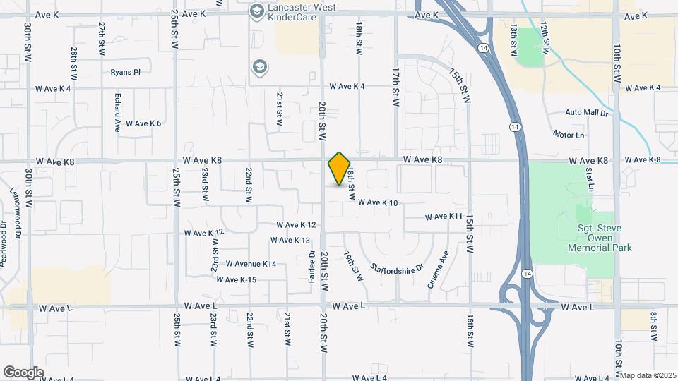 1822 W Ave K9 Map and Location Details