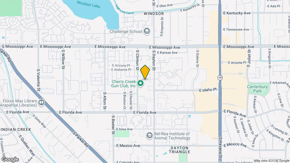 9593 E Louisiana Pl Map and Location Details