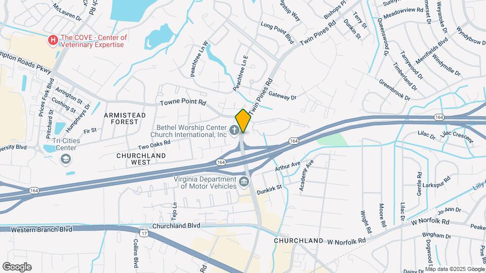 3634 Towne Point Rd Map and Location Details