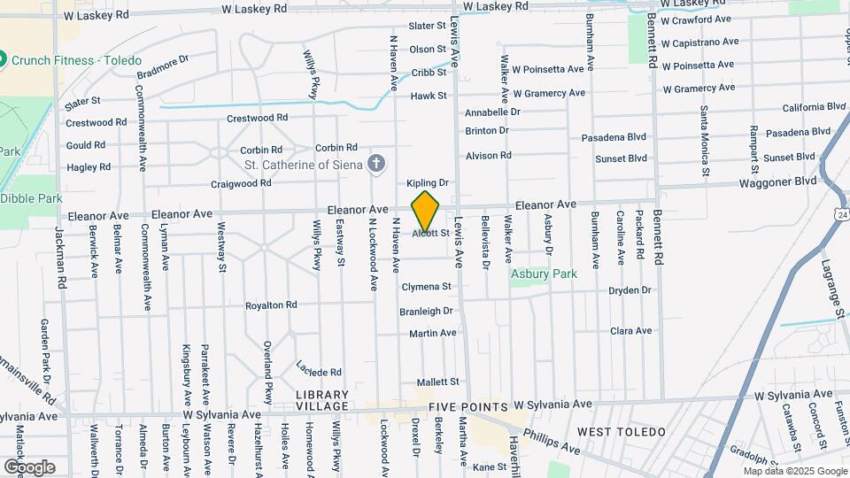 1041 Alcott St Map and Location Details