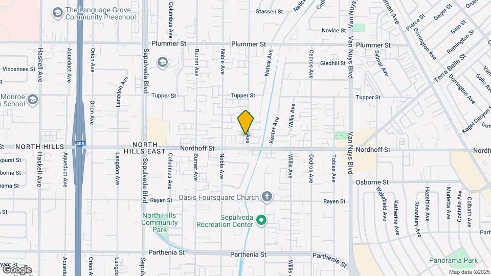 9111 Lemona Ave Map and Location Details