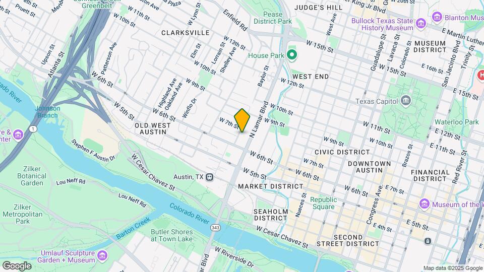 607 Baylor St Map and Location Details