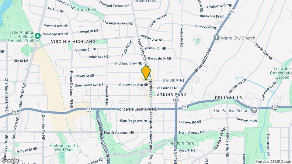 1040 Greenwood Avenue Map and Location Details