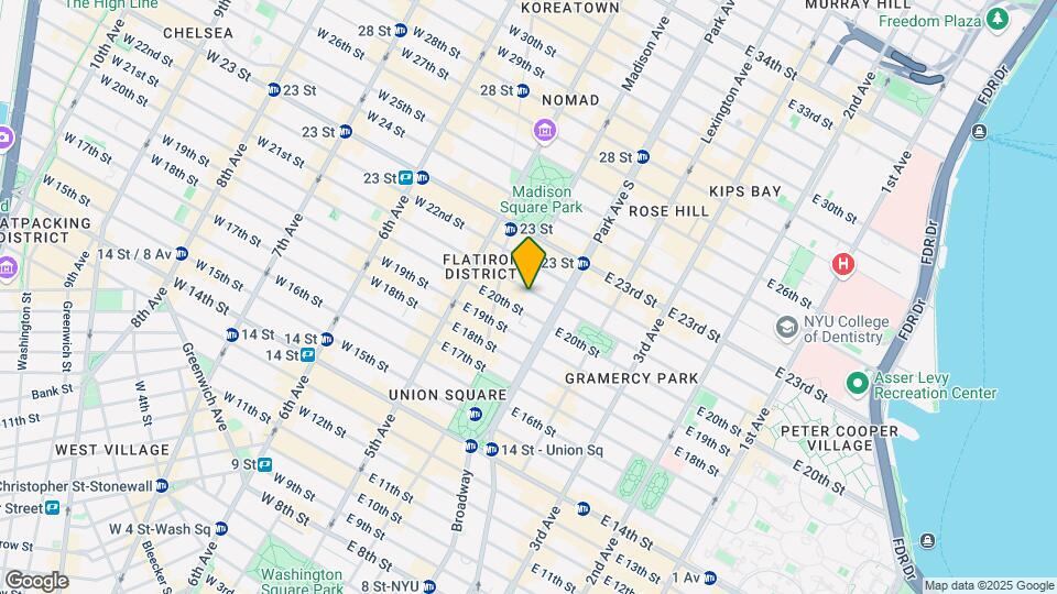 38 E 21st St Map and Location Details
