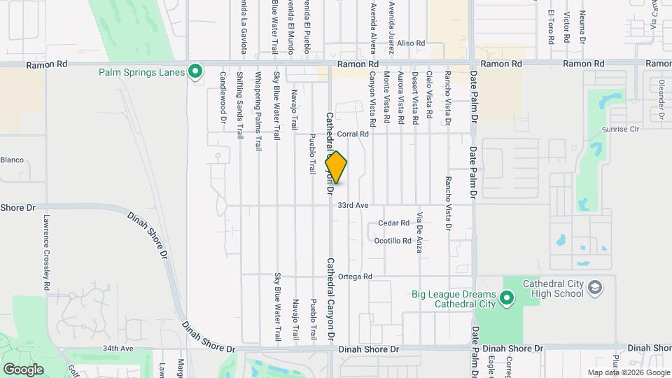 32900 Cathedral Canyon Dr Mapa y Detalles de la Ubicación