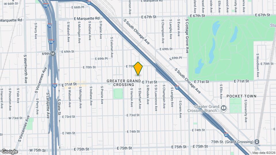 7038 S Eberhart Ave, Unit 1 Map and Location Details