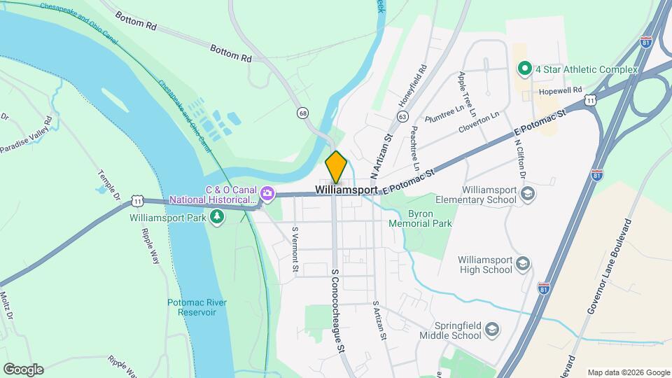 105 N Conococheague St Map and Location Details