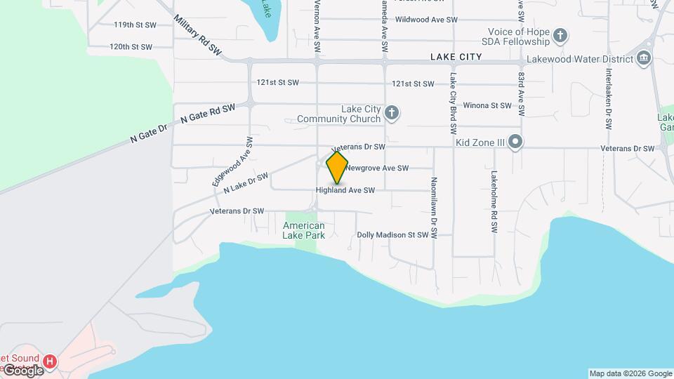 9104 Highland Ave SW Map and Location Details