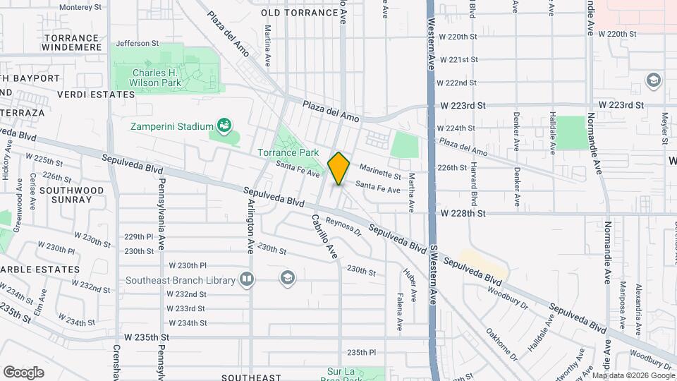 2736 Cabrillo Ave Map and Location Details