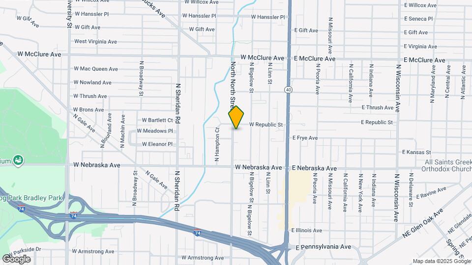 2110 North North Street Mapa y Detalles de la Ubicación