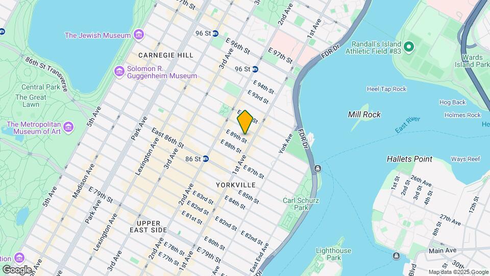 333-335 E 89th St Mapa y Detalles de la Ubicación