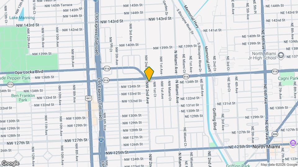13425 NW 2nd Ave Map and Location Details