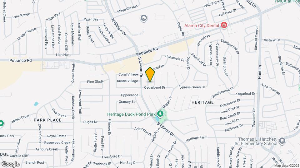 734 Cypresscliff Dr Mapa y Detalles de la Ubicación