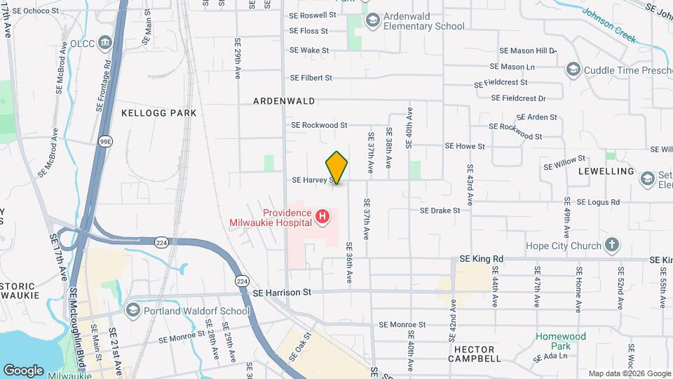 3468 SE Harvey St Mapa y Detalles de la Ubicación