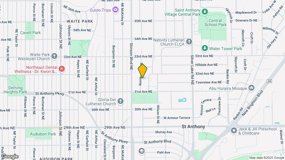 3121 Roosevelt St NE Map and Location Details