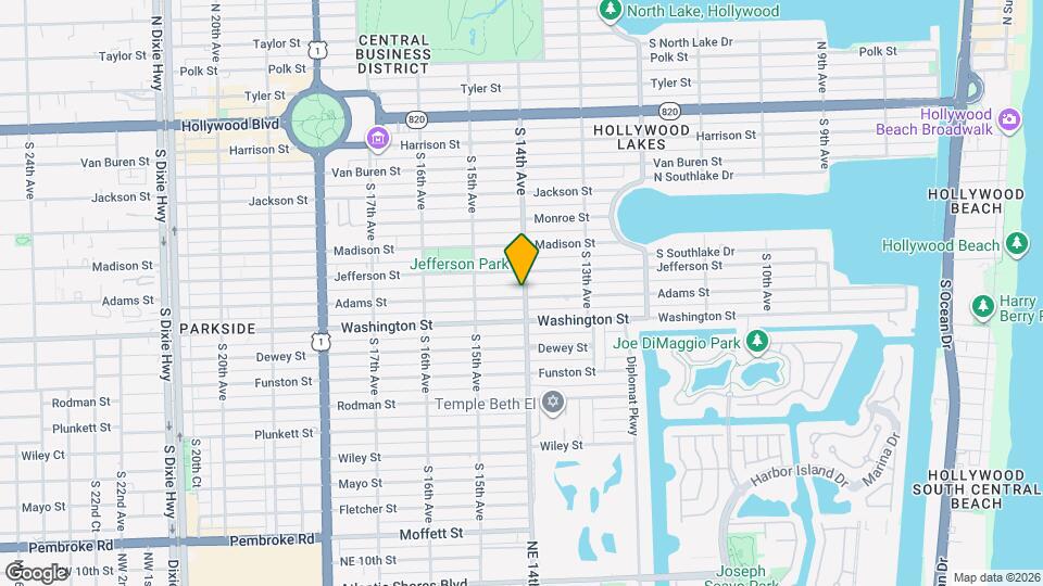 1403 Adams St Map and Location Details